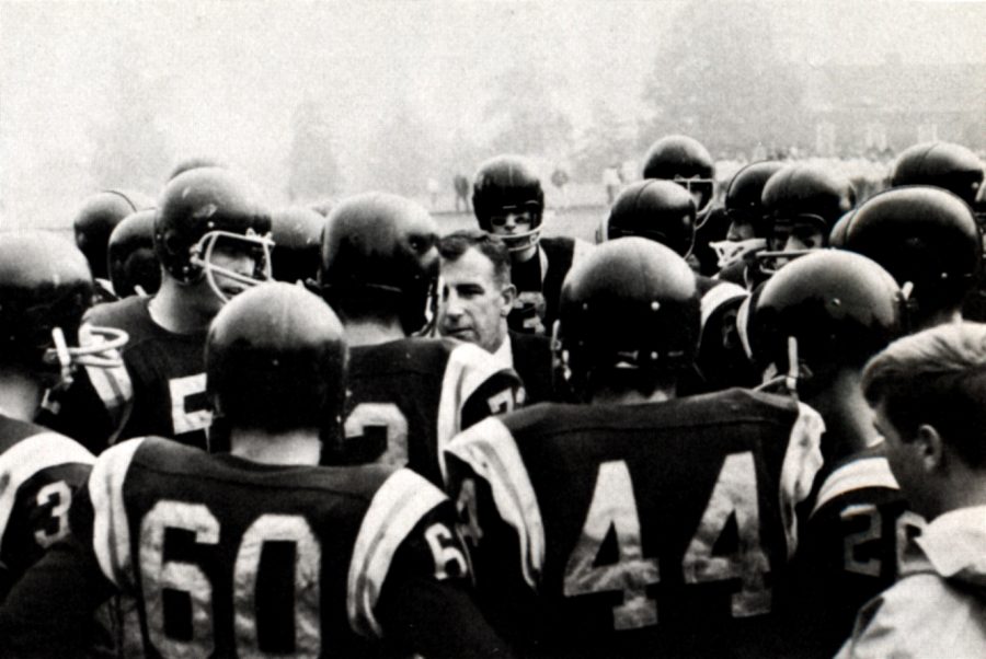 A+look+into+the+past+in+1966+Lakeside+football+players+listen+to+a+talk+given+by+their+coach+before+a+game%28Lakeside+Archive%29