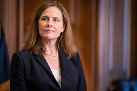 WASHINGTON, DC - OCTOBER 21: Supreme Court nominee Judge Amy Coney Barrett meets with U.S. Sen. James Lankford (R-OK) on October 21, 2020 in Washington, DC. President Donald Trump nominated Barrett to replace Justice Ruth Bader Ginsburg after her death. (Photo by Sarah Silbiger-Pool/Getty Images)