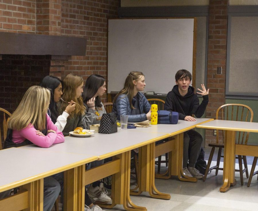 Members of Lakesides ethics bowl chiming in on the ethics of sentient AI. (Rishi L. 24)