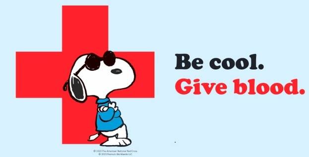 Join Snoopy from the Peanuts in donating to the Lakeside Blood Drive! (Mt. Airy News)