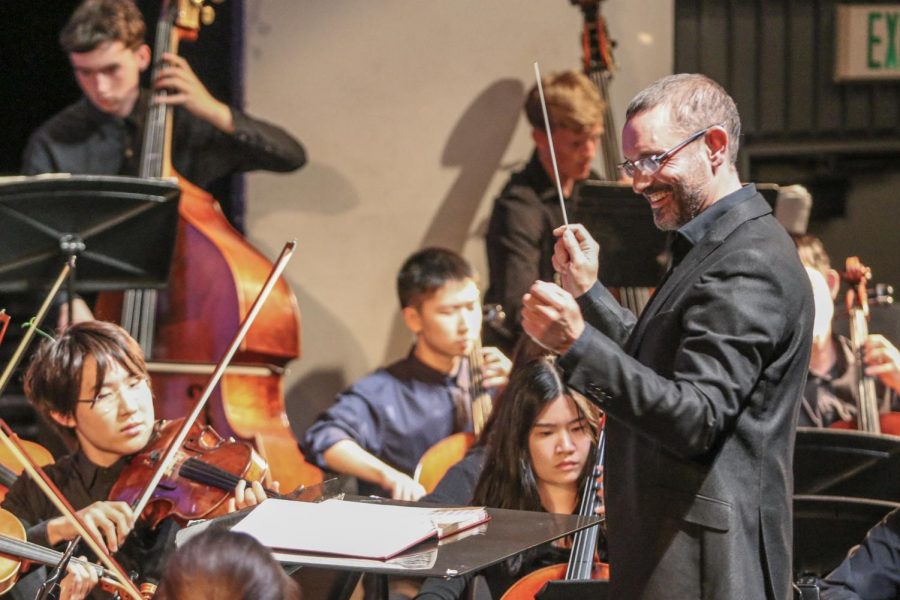 Mr. Krus conducting the Lakeside Upper School Symphony Orchestra during his last concert with Lakeside, on the night of 5/24. During his time at Lakeside, Mr. Krus transformed the orchestra -- and the music department at large -- into a force to be reckoned with.