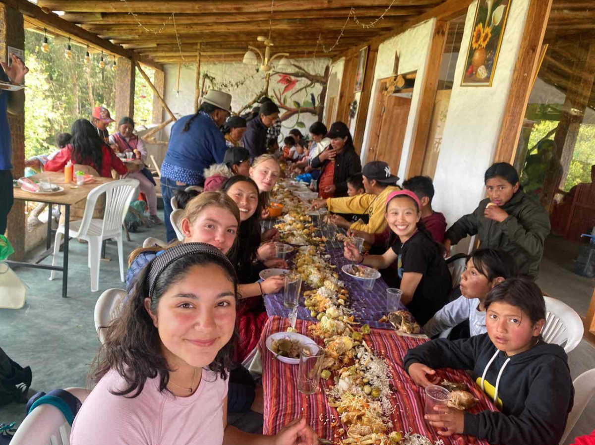 ECUADOR: The community comes together for a delicious meal