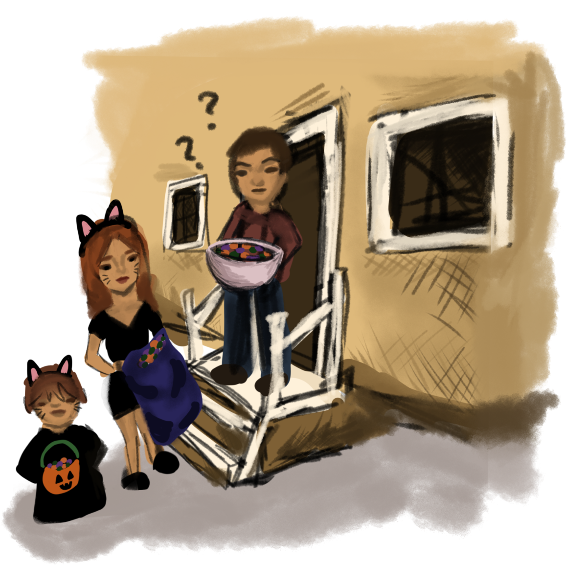 trick or treat illo (illustrator_ amber peng)