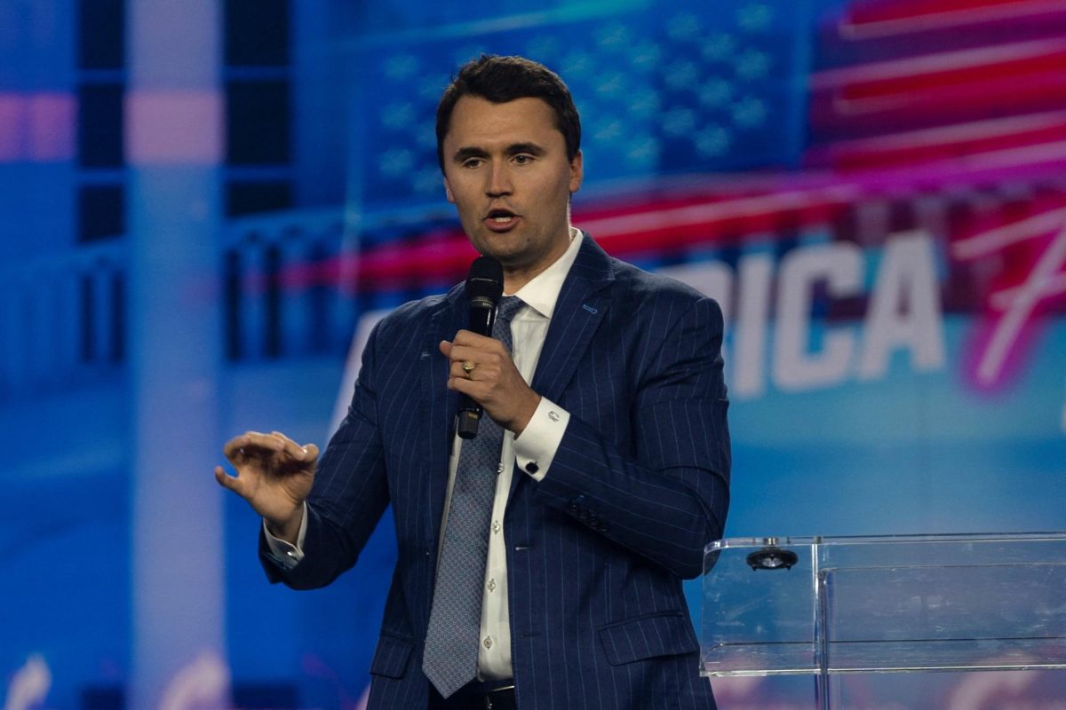 Charlie Kirk, Turning Point USA founder, speaks during the AmericaFest 2024 conference sponsored by conservative group Turning Point in Phoenix, Arizona, U.S. December 19, 2024.  REUTERS/Cheney Orr